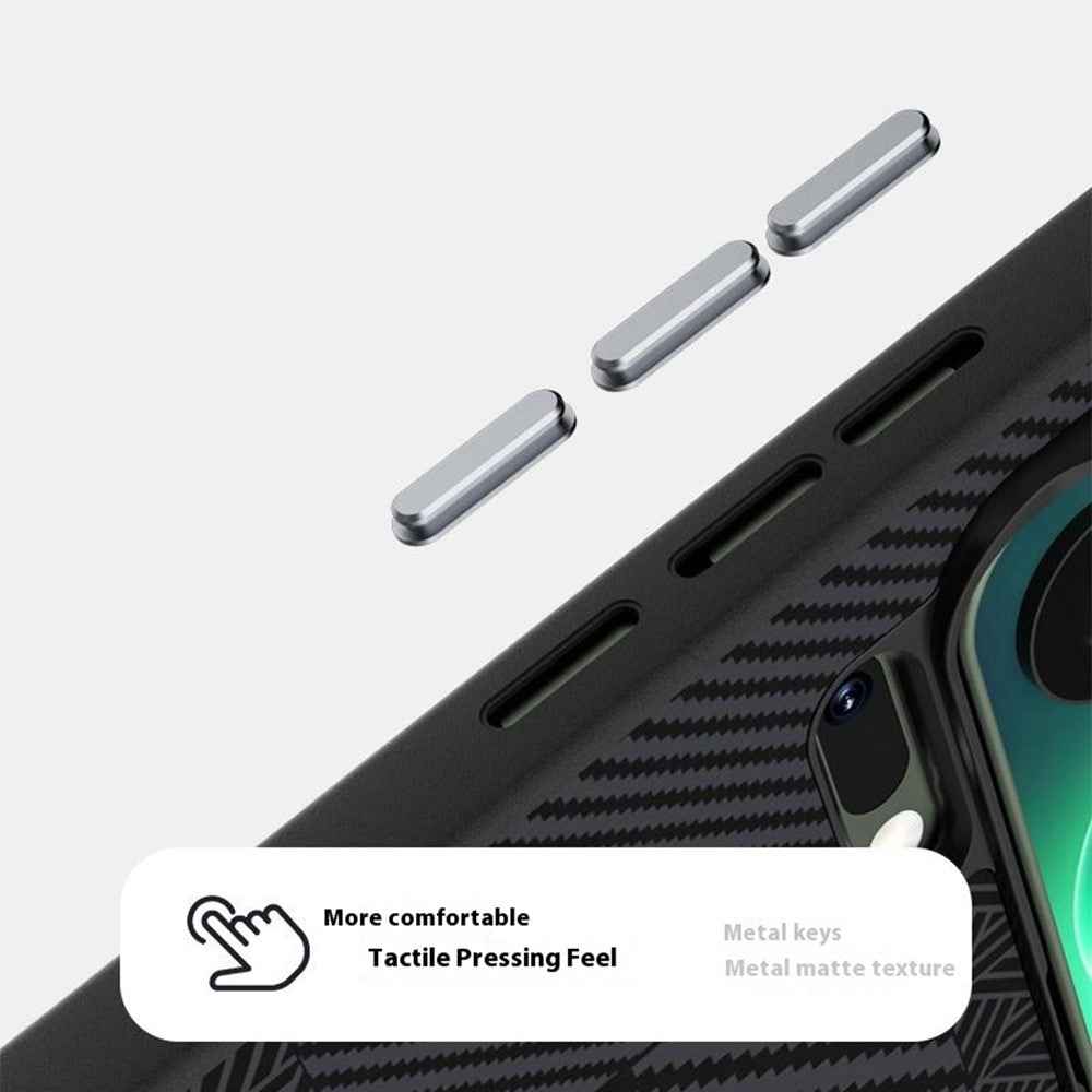 ABEEL For Xiaomi 17 Pro Magnetic Case PC + TPU + Aluminum Alloy + PU Leather Slim Phone Back Cover - Texture 3
