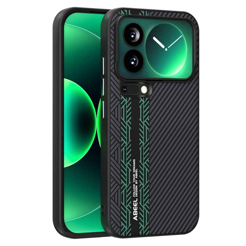 ABEEL For Xiaomi 17 Pro Magnetic Case PC + TPU + Aluminum Alloy + PU Leather Slim Phone Back Cover - Texture 2