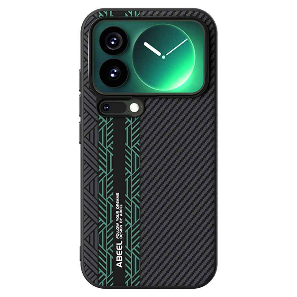 ABEEL For Xiaomi 17 Pro Magnetic Case PC + TPU + Aluminum Alloy + PU Leather Slim Phone Back Cover - Texture 2