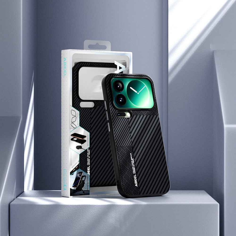 ABEEL For Xiaomi 17 Pro Magnetic Case PC + TPU + Aluminum Alloy + PU Leather Slim Phone Back Cover - Texture 2