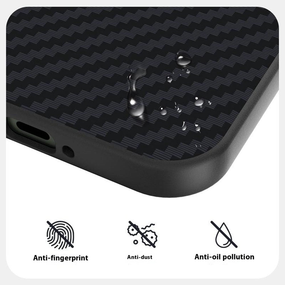 ABEEL For Xiaomi 17 Pro Max Magnetic Case Carbon Fiber Texture Back Cover - Black  /  Red
