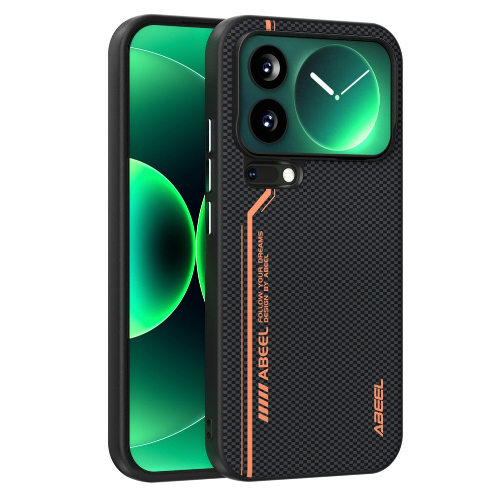 ABEEL For Xiaomi 17 Pro Max Magnetic Case Micro-Embossing 6D Printed PC TPU Aluminum Alloy Leather Phone Cover - Outstanding No. 2