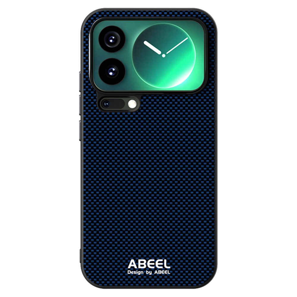 ABEEL For Xiaomi 17 Pro Max Magnetic Case Printed PC TPU Aluminum Alloy Leather Phone Cover - Blue