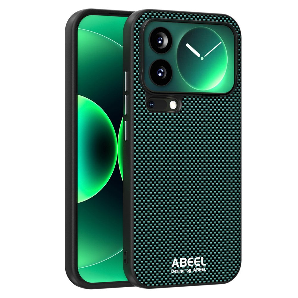 ABEEL For Xiaomi 17 Pro Max Magnetic Case Printed PC TPU Aluminum Alloy Leather Phone Cover - Green