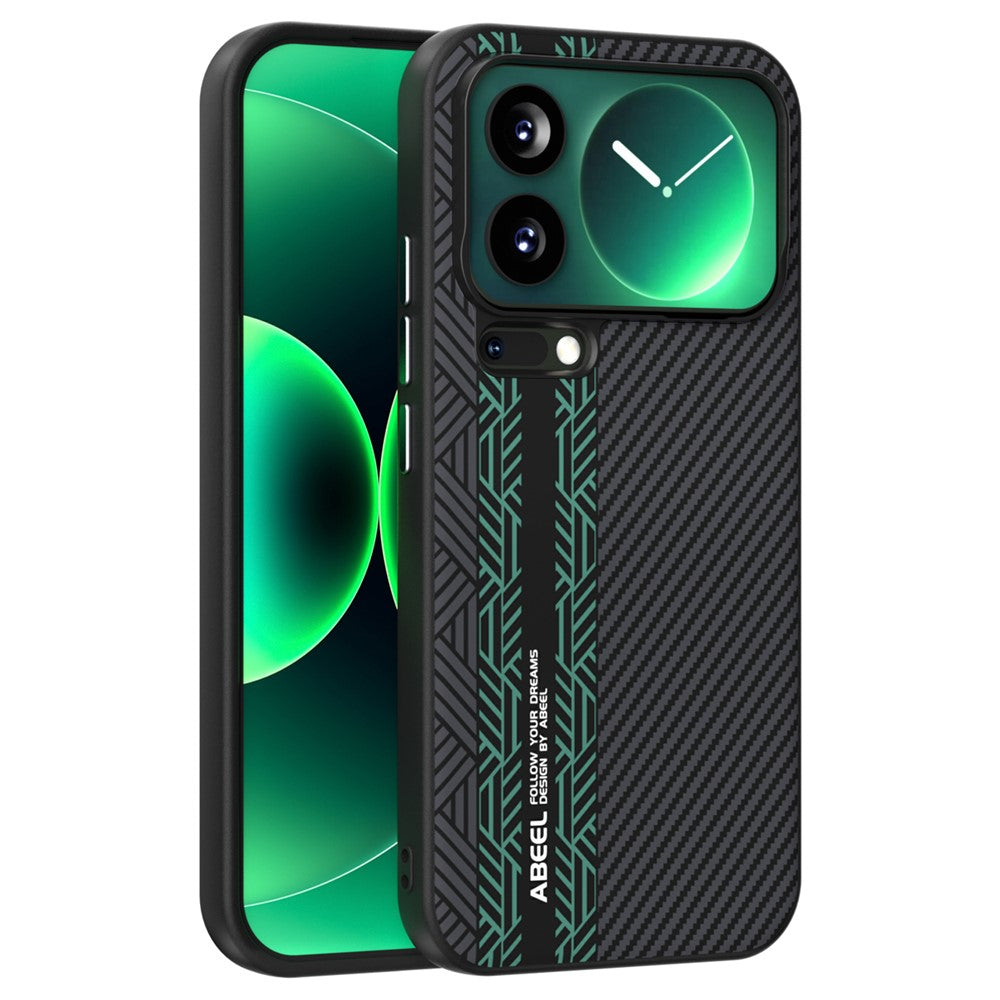 ABEEL For Xiaomi 17 Pro Max Magnetic Case PC + TPU + Aluminum Alloy + PU Leather Slim Phone Back Cover - Texture 2