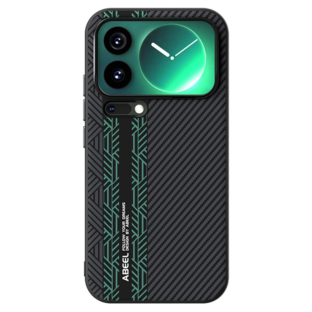 ABEEL For Xiaomi 17 Pro Max Magnetic Case PC + TPU + Aluminum Alloy + PU Leather Slim Phone Back Cover - Texture 2