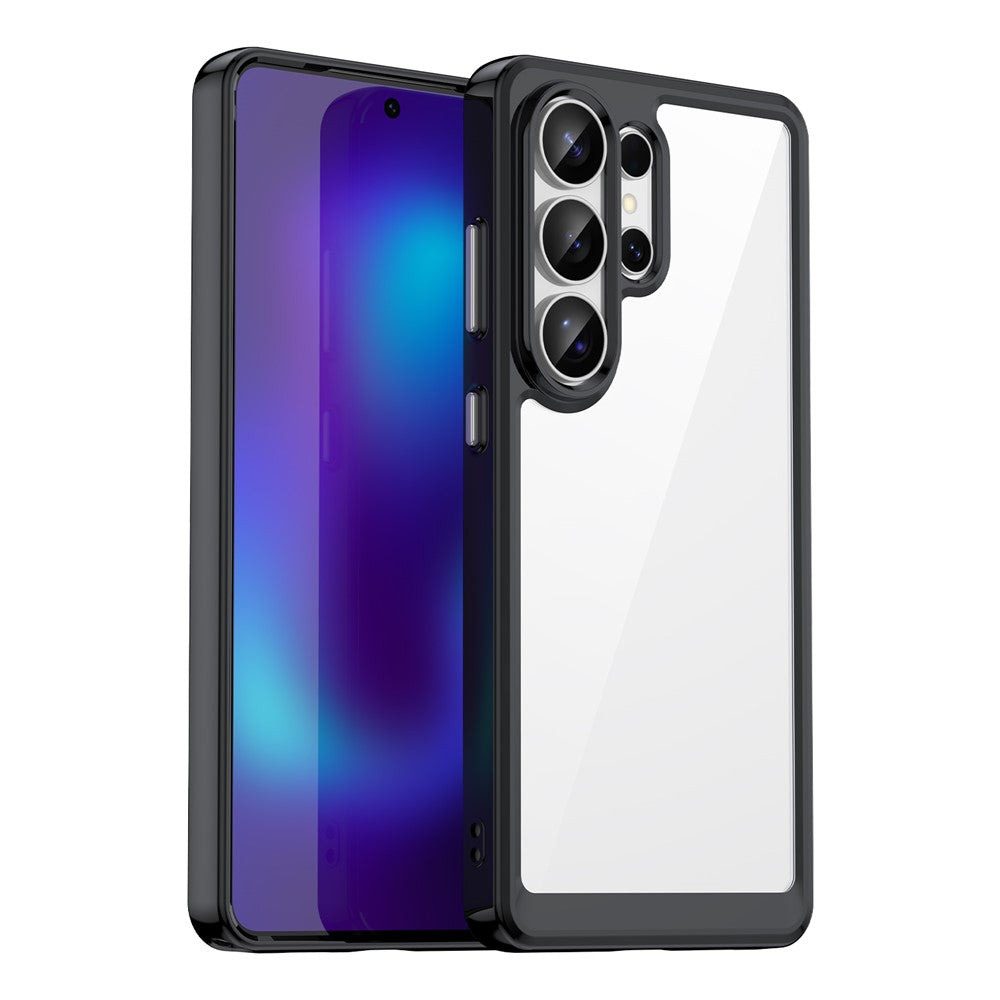 For-Samsung-Galaxy-S26-Ultra-Case-TPU-+-Acrylic-Protective-Clear-Phone-Cover-Black