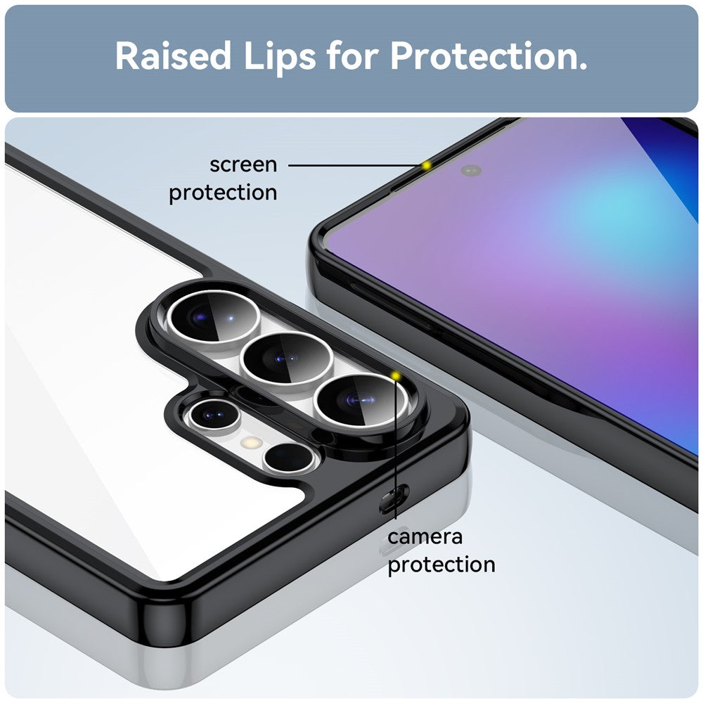 For-Samsung-Galaxy-S26-Ultra-Case-TPU-+-Acrylic-Protective-Clear-Phone-Cover-Black