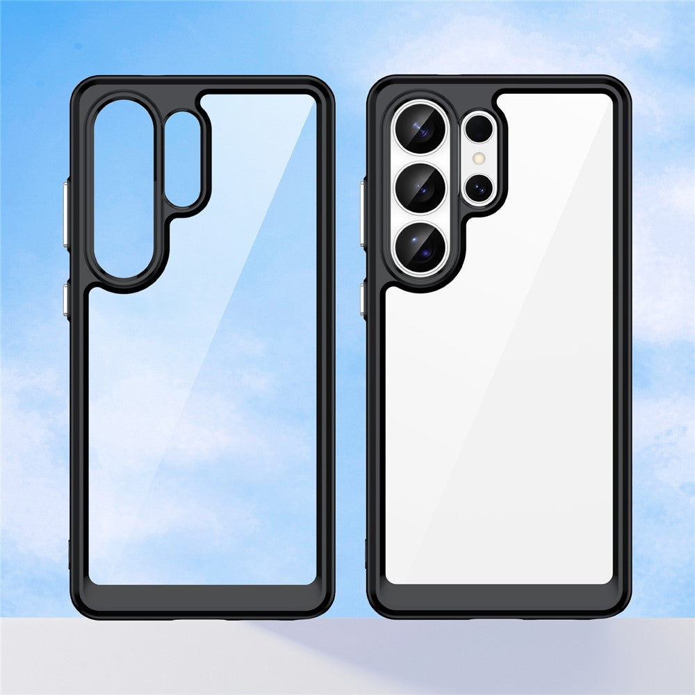 For-Samsung-Galaxy-S26-Ultra-Case-TPU-+-Acrylic-Protective-Clear-Phone-Cover-Black