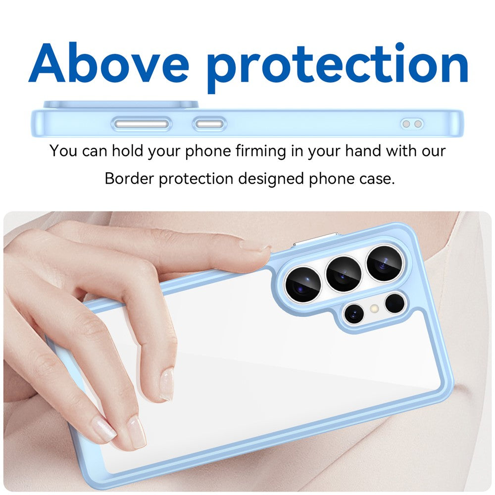 For-Samsung-Galaxy-S26-Ultra-Case-TPU-+-Acrylic-Protective-Clear-Phone-Cover-Blue