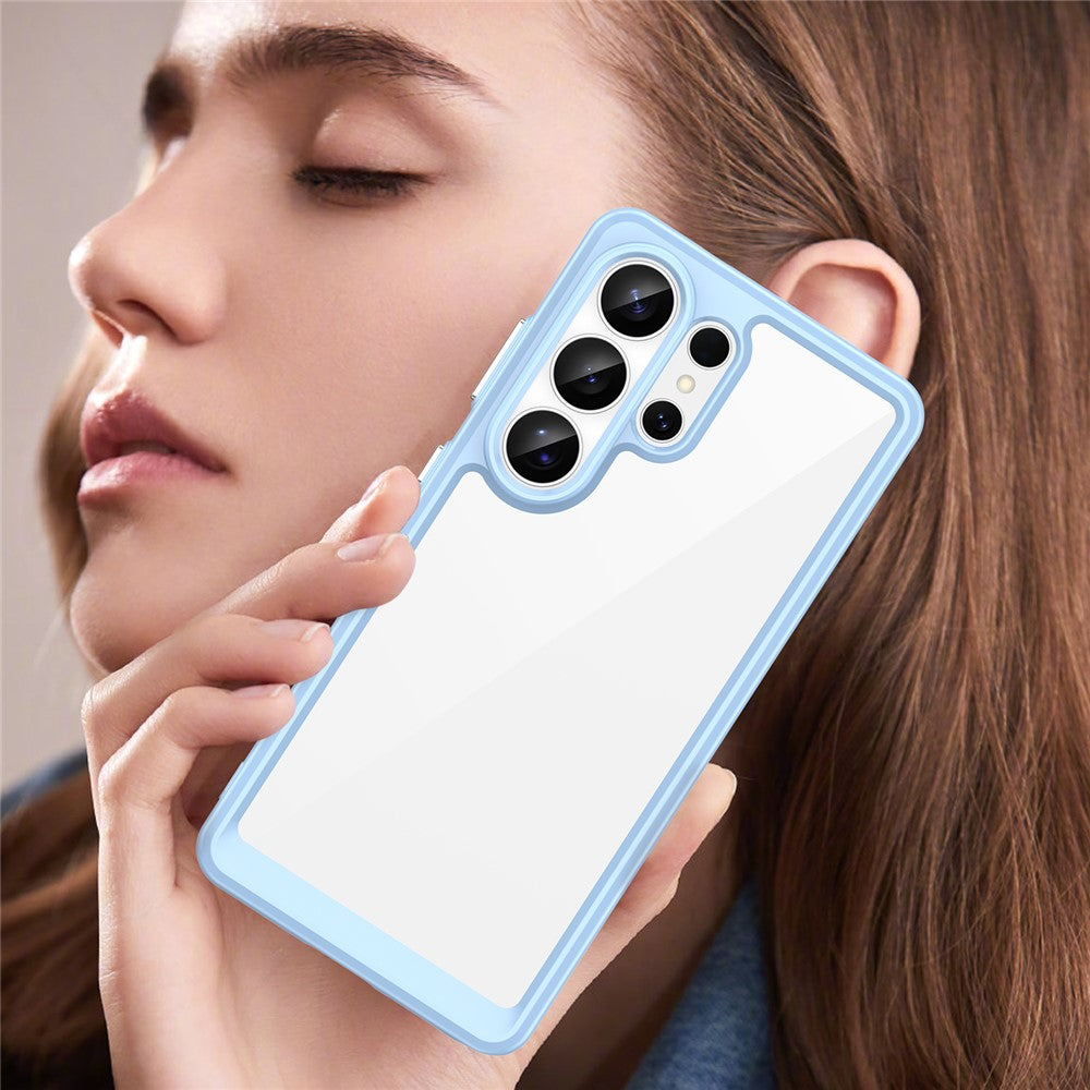 For-Samsung-Galaxy-S26-Ultra-Case-TPU-+-Acrylic-Protective-Clear-Phone-Cover-Blue