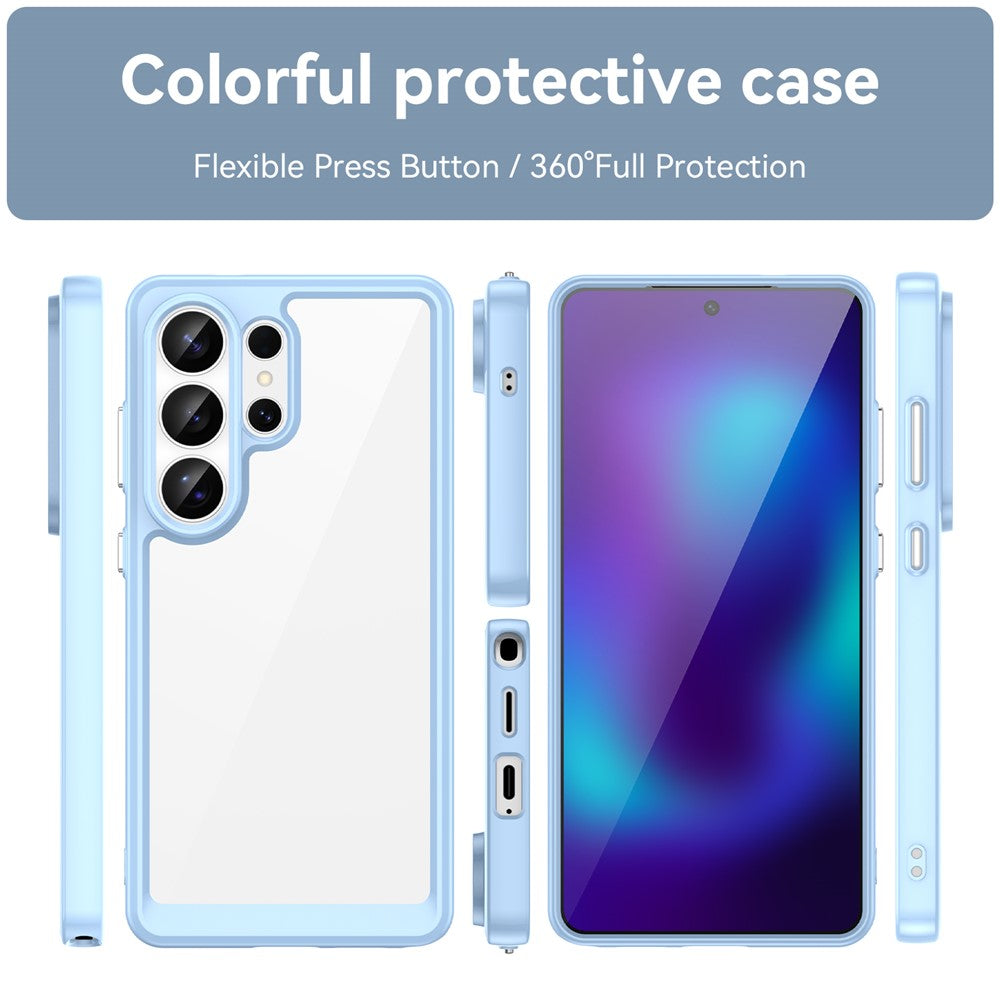 For-Samsung-Galaxy-S26-Ultra-Case-TPU-+-Acrylic-Protective-Clear-Phone-Cover-Blue