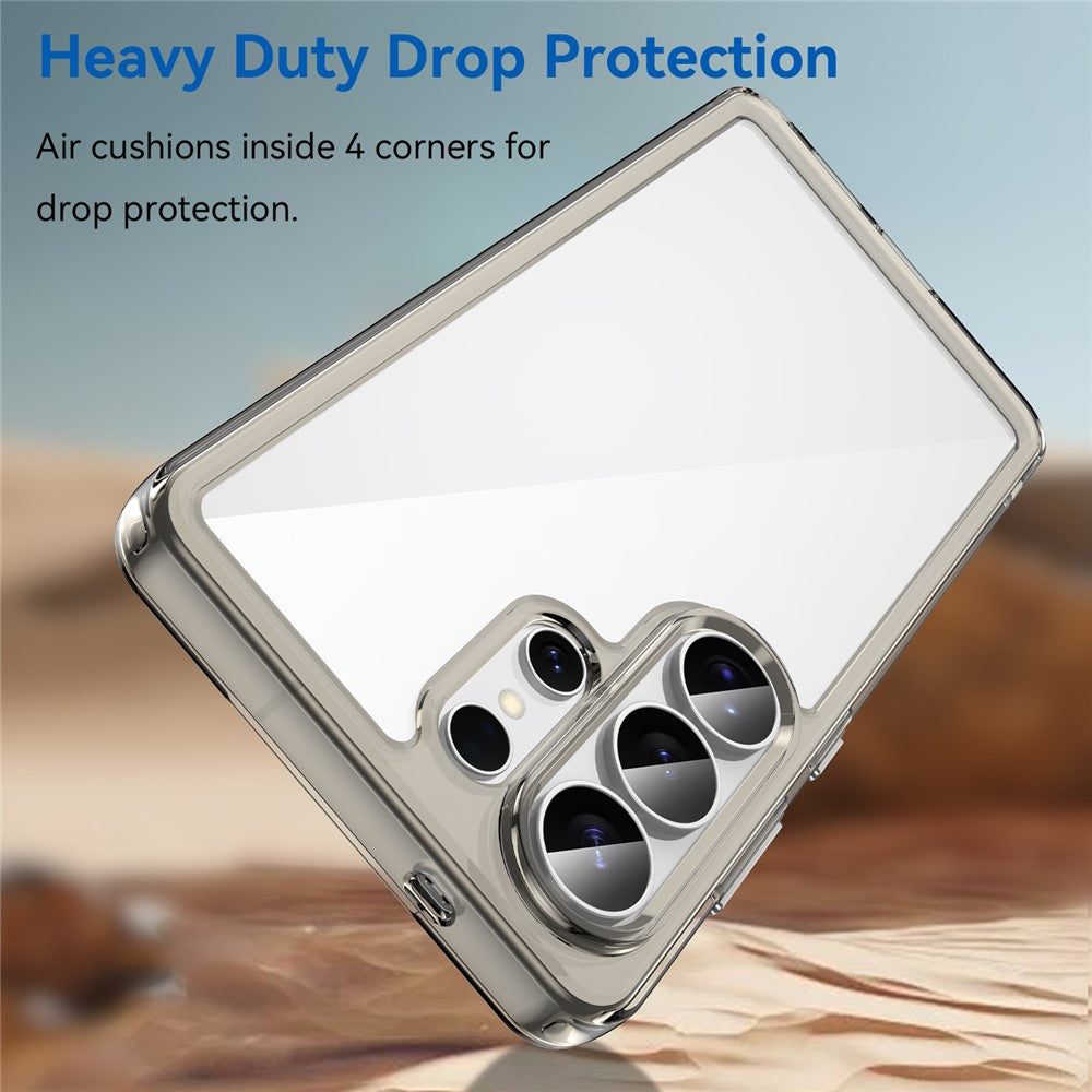 For-Samsung-Galaxy-S26-Ultra-Case-TPU-+-Acrylic-Protective-Clear-Phone-Cover-Transparent-Grey