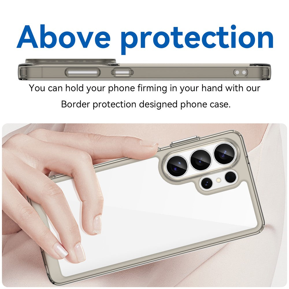 For-Samsung-Galaxy-S26-Ultra-Case-TPU-+-Acrylic-Protective-Clear-Phone-Cover-Transparent-Grey