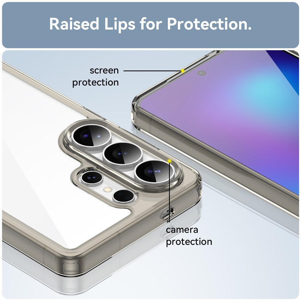 For-Samsung-Galaxy-S26-Ultra-Case-TPU-+-Acrylic-Protective-Clear-Phone-Cover-Transparent-Grey