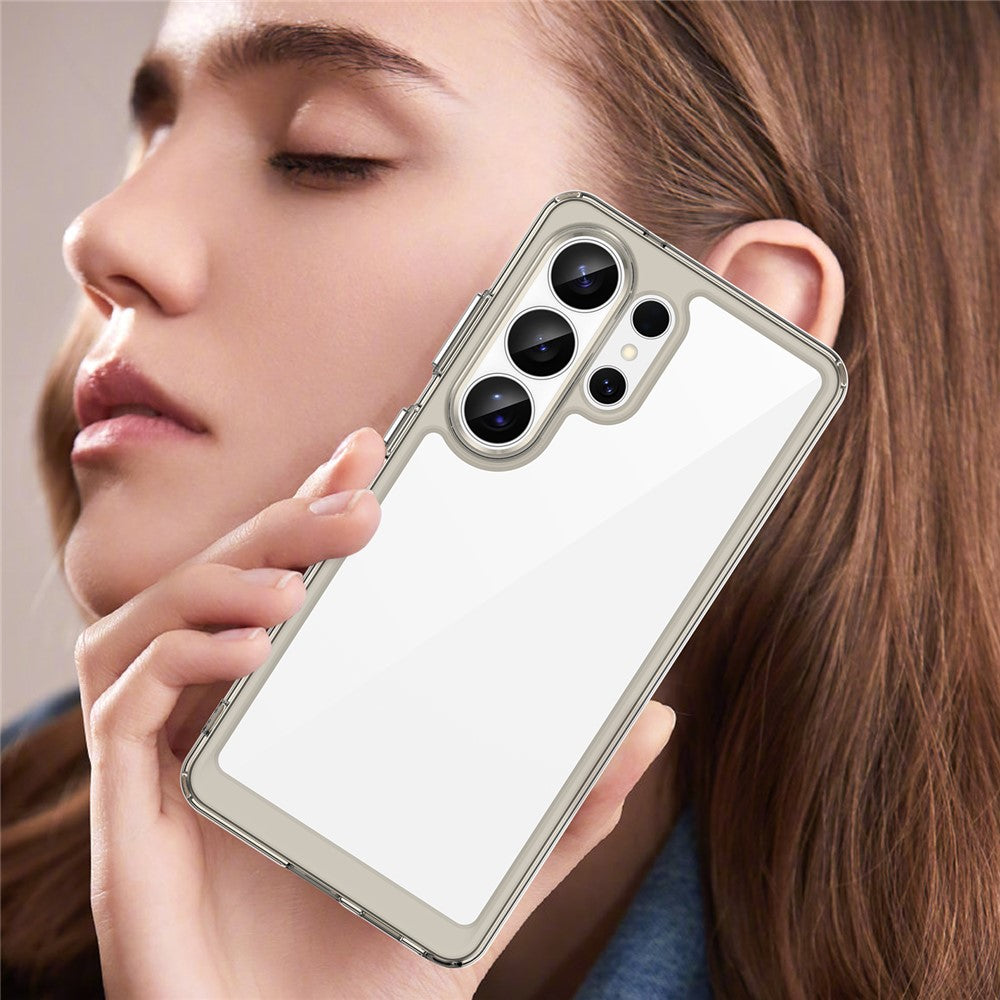 For-Samsung-Galaxy-S26-Ultra-Case-TPU-+-Acrylic-Protective-Clear-Phone-Cover-Transparent-Grey