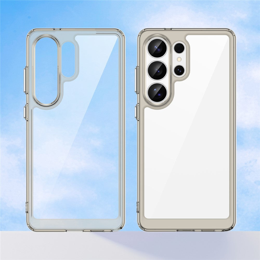 For-Samsung-Galaxy-S26-Ultra-Case-TPU-+-Acrylic-Protective-Clear-Phone-Cover-Transparent-Grey