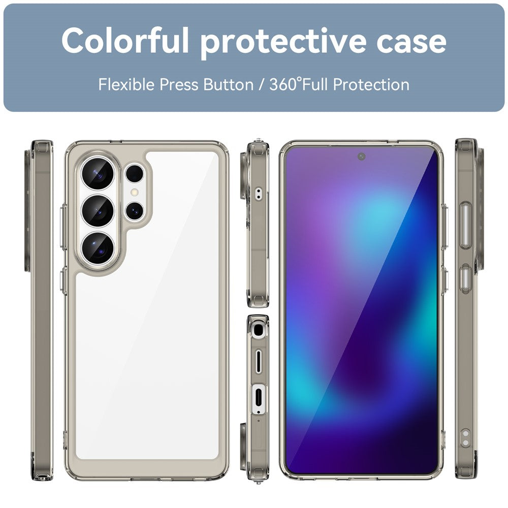 For-Samsung-Galaxy-S26-Ultra-Case-TPU-+-Acrylic-Protective-Clear-Phone-Cover-Transparent-Grey