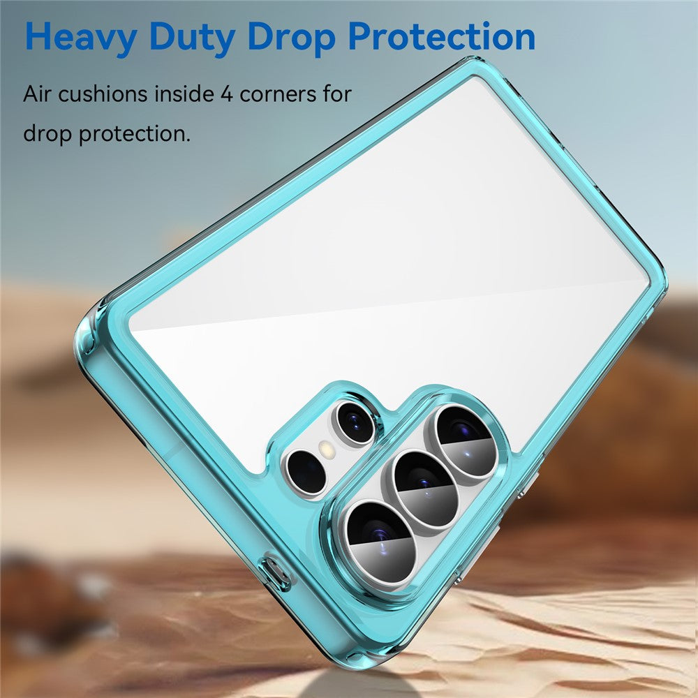 For-Samsung-Galaxy-S26-Ultra-Case-TPU-+-Acrylic-Protective-Clear-Phone-Cover-Transparent-Blue