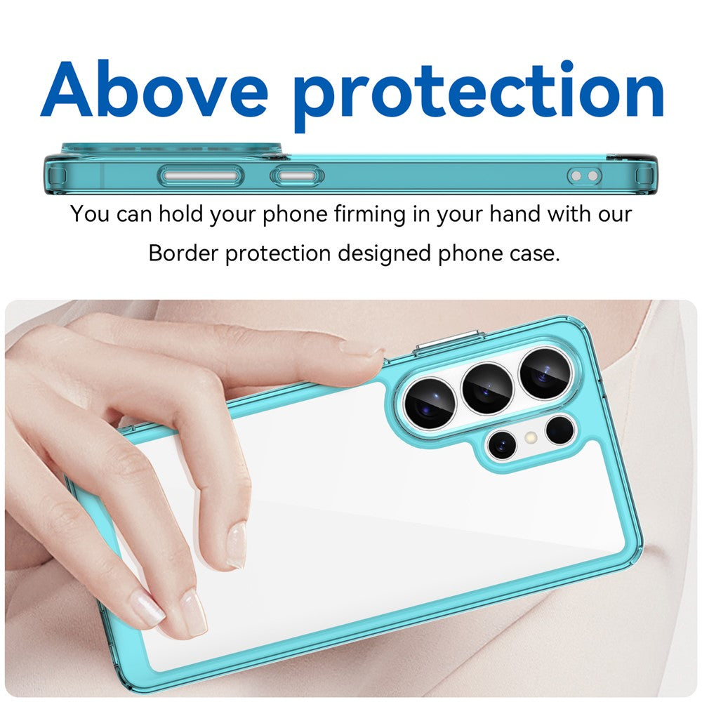 For-Samsung-Galaxy-S26-Ultra-Case-TPU-+-Acrylic-Protective-Clear-Phone-Cover-Transparent-Blue