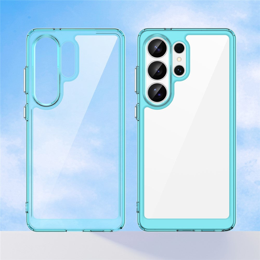 For-Samsung-Galaxy-S26-Ultra-Case-TPU-+-Acrylic-Protective-Clear-Phone-Cover-Transparent-Blue