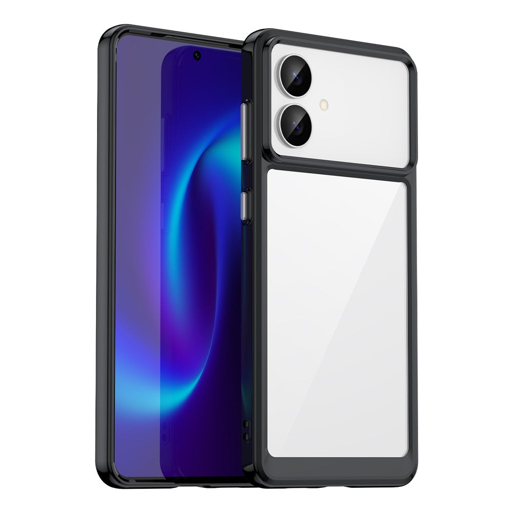 For-Samsung-Galaxy-S26-Edge-Case-TPU-+-Acrylic-Protective-Clear-Phone-Cover-Black