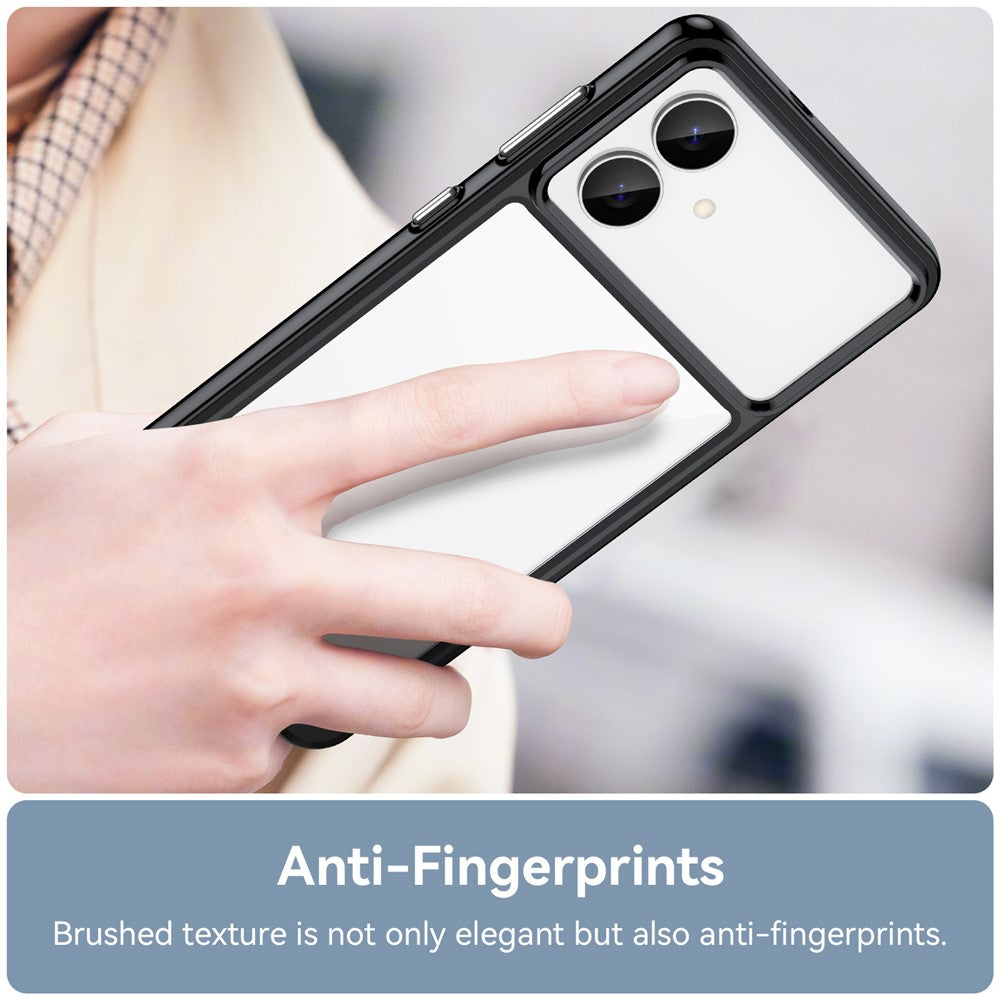 For-Samsung-Galaxy-S26-Edge-Case-TPU-+-Acrylic-Protective-Clear-Phone-Cover-Black