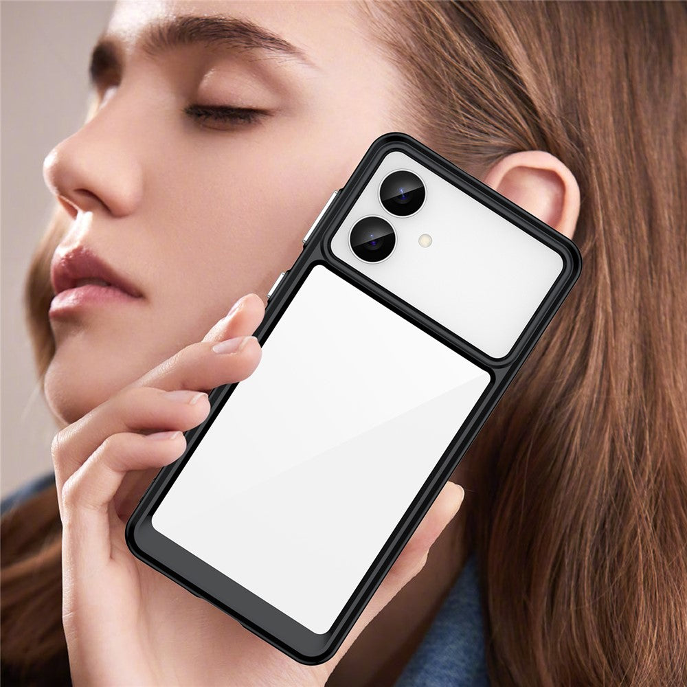 For-Samsung-Galaxy-S26-Edge-Case-TPU-+-Acrylic-Protective-Clear-Phone-Cover-Black