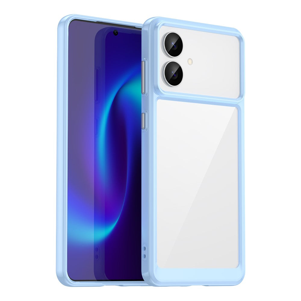 For-Samsung-Galaxy-S26-Edge-Case-TPU-+-Acrylic-Protective-Clear-Phone-Cover-Blue