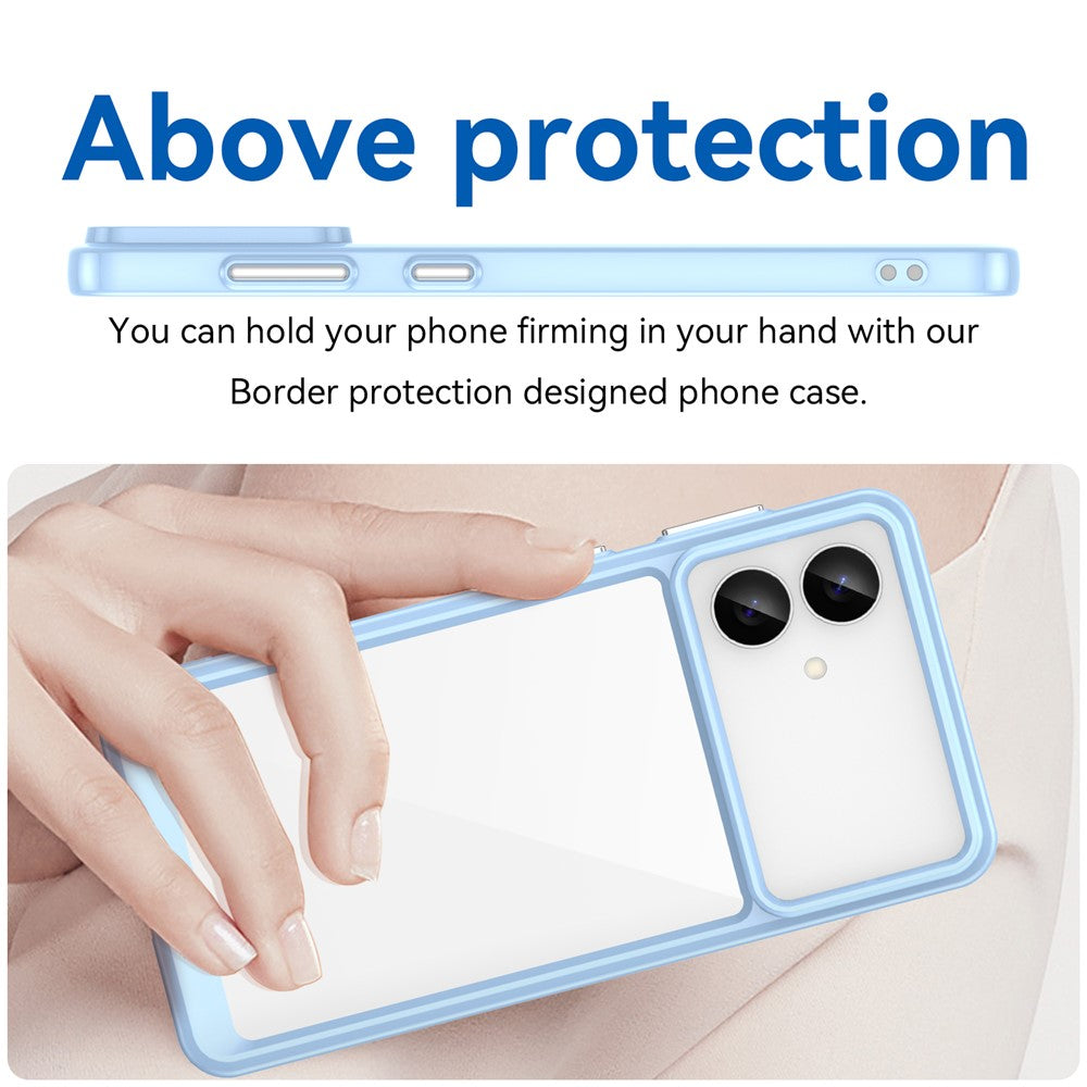 For-Samsung-Galaxy-S26-Edge-Case-TPU-+-Acrylic-Protective-Clear-Phone-Cover-Blue