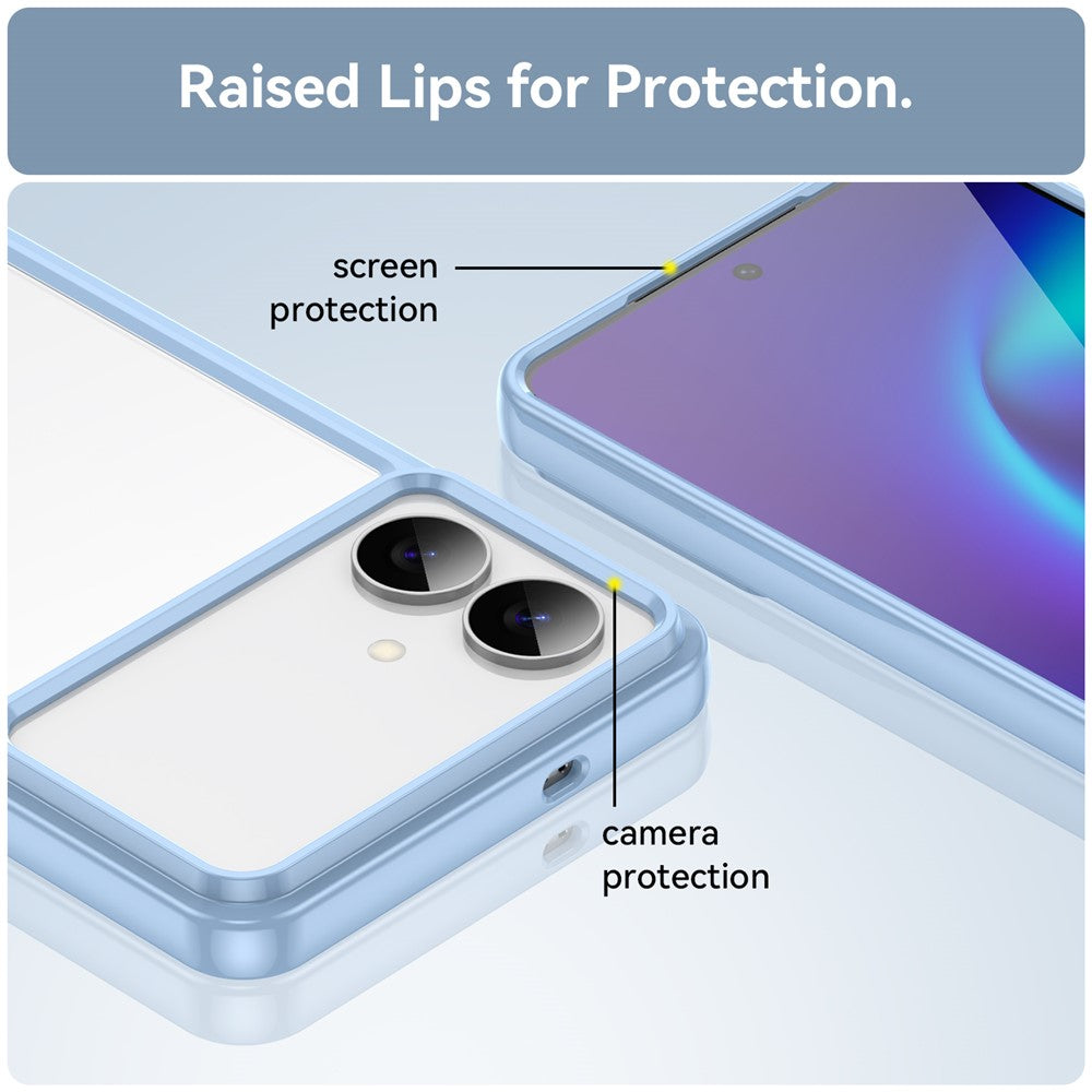 For-Samsung-Galaxy-S26-Edge-Case-TPU-+-Acrylic-Protective-Clear-Phone-Cover-Blue