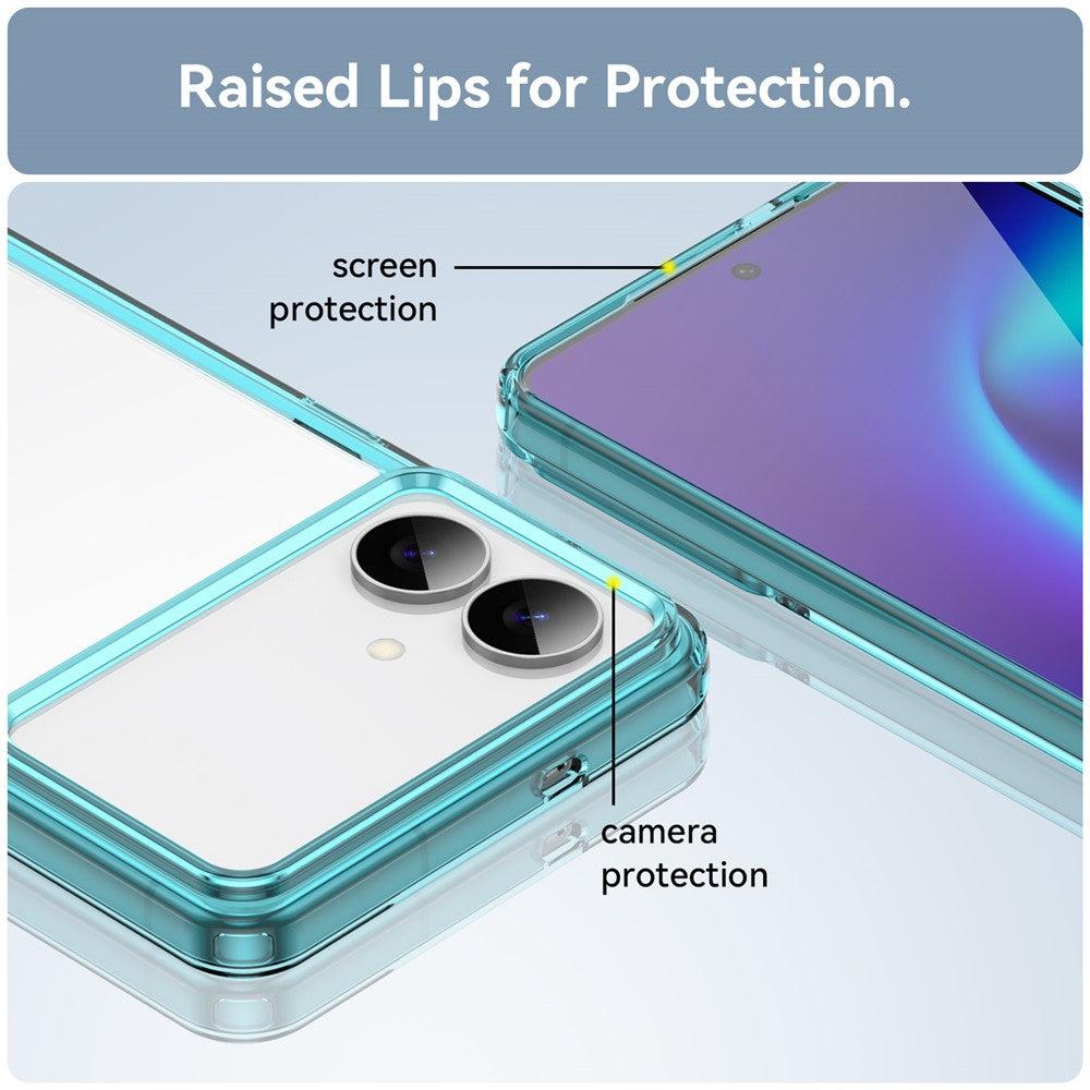 For-Samsung-Galaxy-S26-Edge-Case-TPU-+-Acrylic-Protective-Clear-Phone-Cover-Transparent-Blue