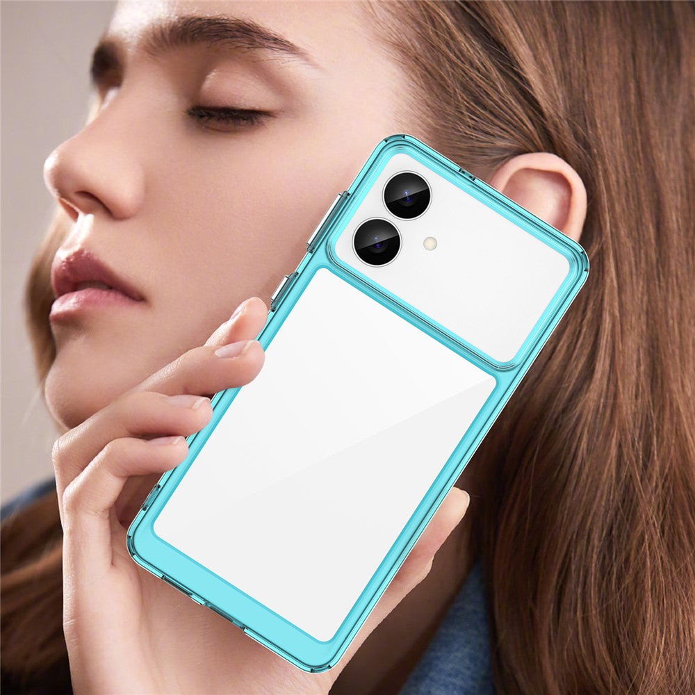 For-Samsung-Galaxy-S26-Edge-Case-TPU-+-Acrylic-Protective-Clear-Phone-Cover-Transparent-Blue