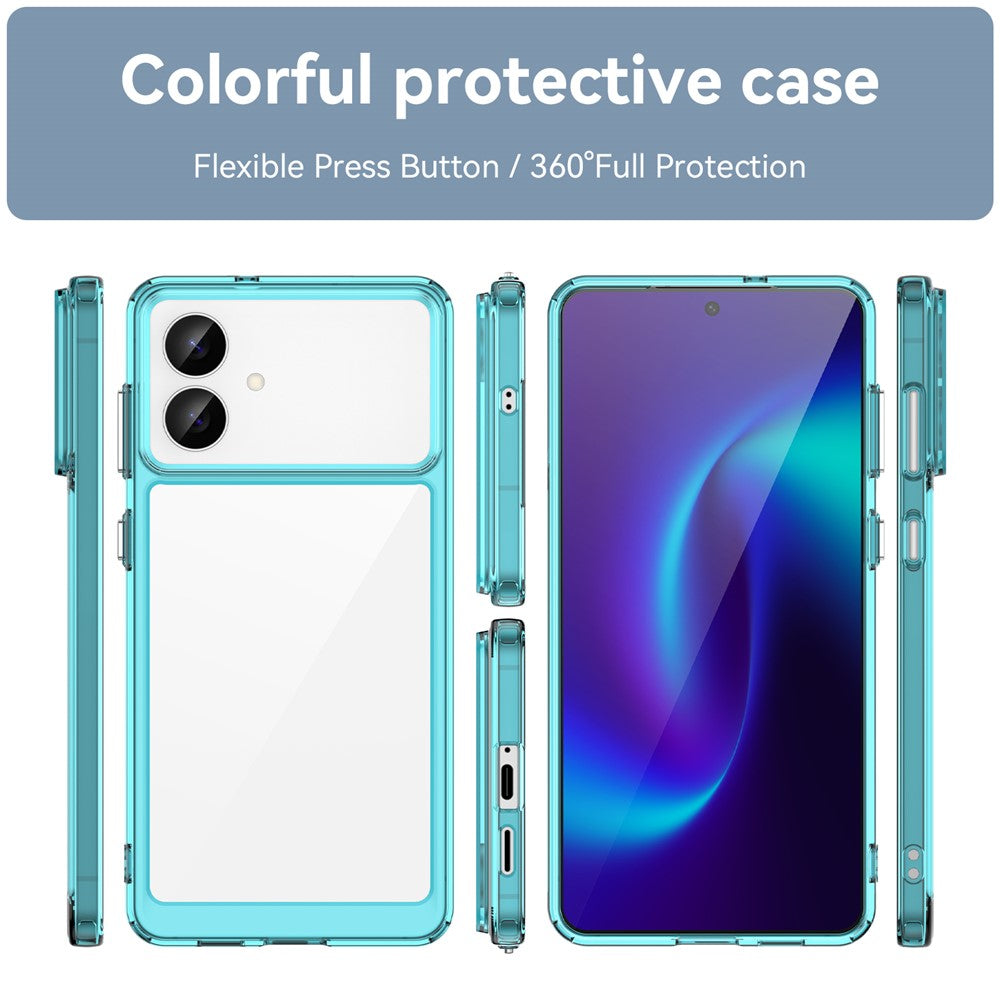 For-Samsung-Galaxy-S26-Edge-Case-TPU-+-Acrylic-Protective-Clear-Phone-Cover-Transparent-Blue