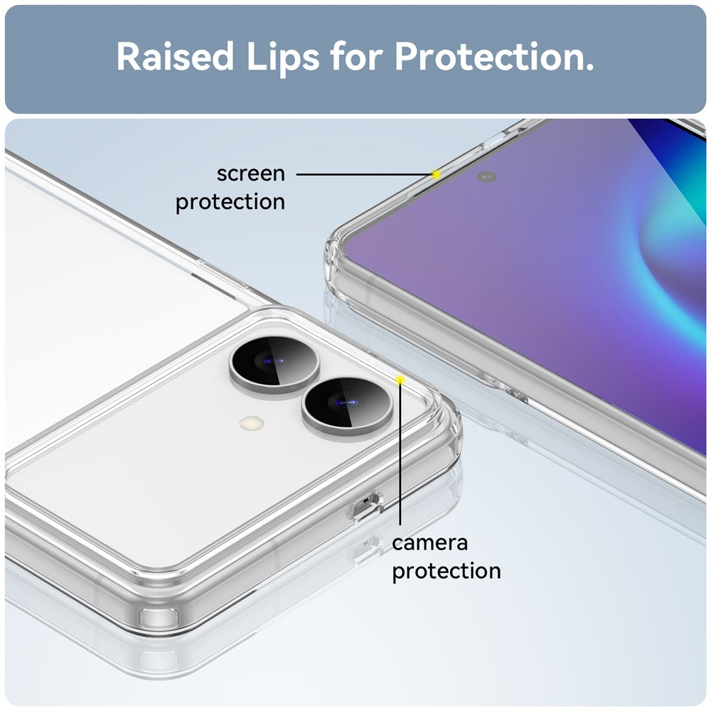 For-Samsung-Galaxy-S26-Edge-Case-TPU-+-Acrylic-Protective-Clear-Phone-Cover-Transparent