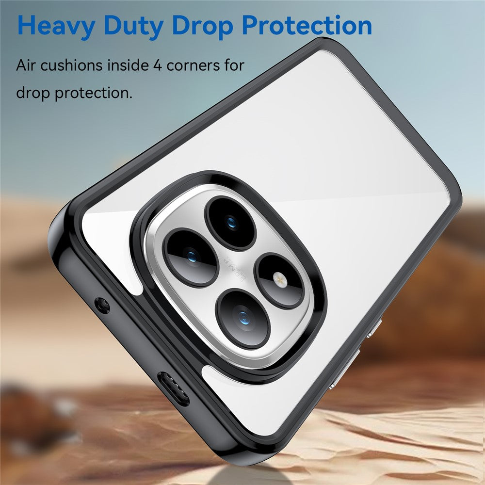 For Xiaomi Poco M8 Pro 5G / Redmi Note 15 Pro+ 5G (Global) Case TPU + Acrylic Protective Clear Phone Cover - Black