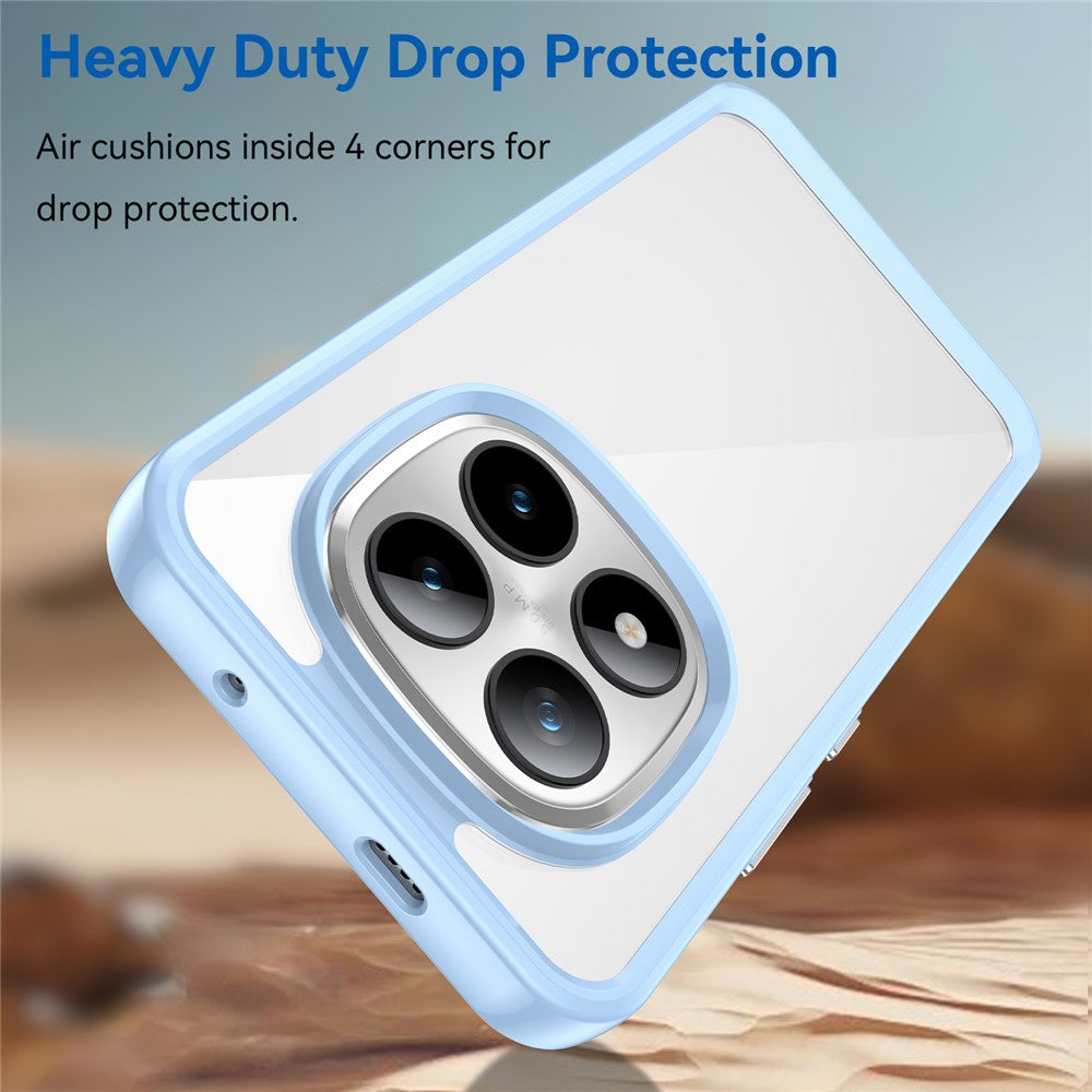 For Xiaomi Poco M8 Pro 5G / Redmi Note 15 Pro+ 5G (Global) Case TPU + Acrylic Protective Clear Phone Cover - Blue