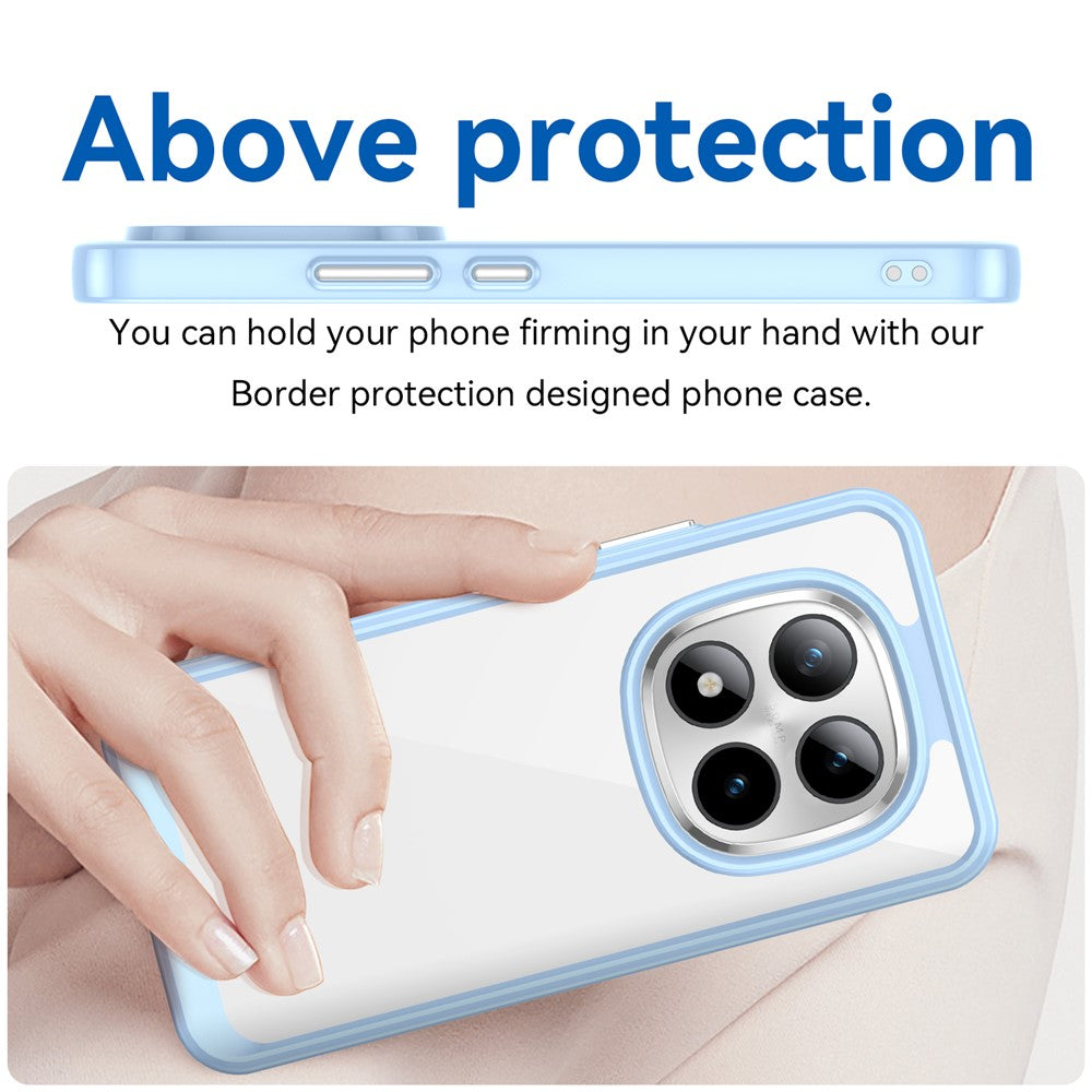 For Xiaomi Poco M8 Pro 5G / Redmi Note 15 Pro+ 5G (Global) Case TPU + Acrylic Protective Clear Phone Cover - Blue