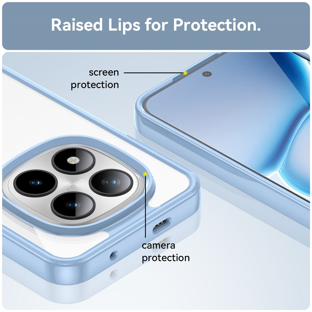 For Xiaomi Poco M8 Pro 5G / Redmi Note 15 Pro+ 5G (Global) Case TPU + Acrylic Protective Clear Phone Cover - Blue