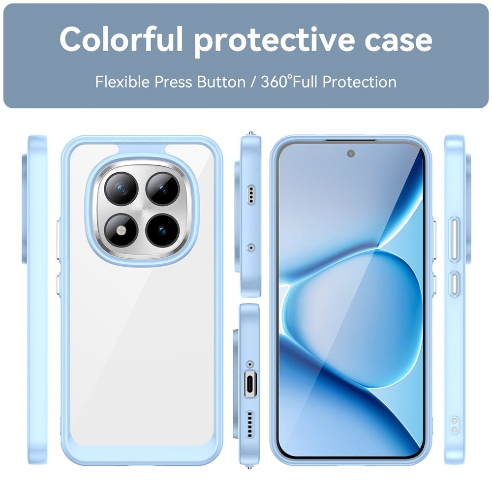 For Xiaomi Poco M8 Pro 5G / Redmi Note 15 Pro+ 5G (Global) Case TPU + Acrylic Protective Clear Phone Cover - Blue