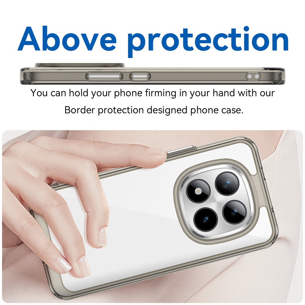 For Xiaomi Poco M8 Pro 5G / Redmi Note 15 Pro+ 5G (Global) Case TPU + Acrylic Protective Clear Phone Cover - Transparent Grey