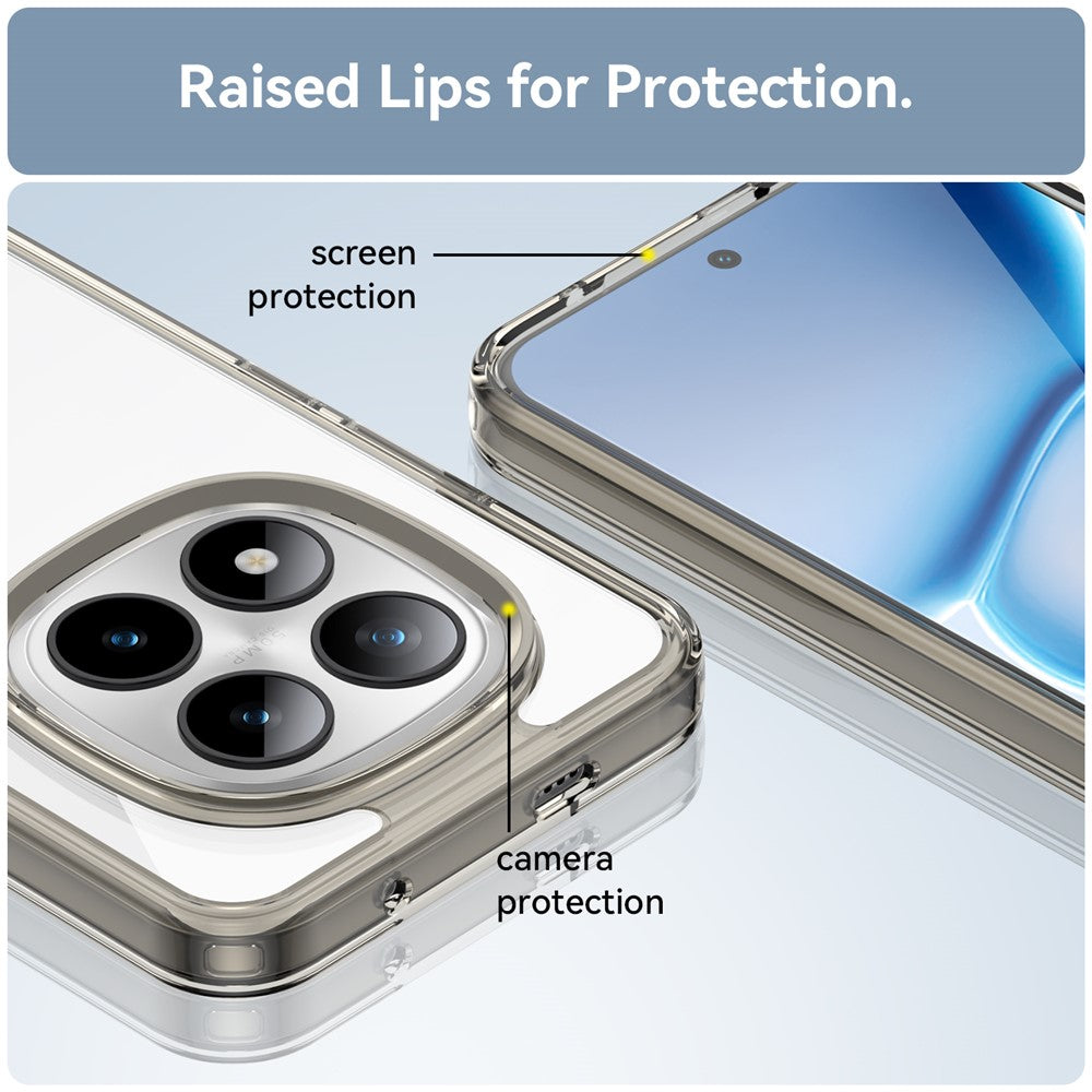 For Xiaomi Poco M8 Pro 5G / Redmi Note 15 Pro+ 5G (Global) Case TPU + Acrylic Protective Clear Phone Cover - Transparent Grey