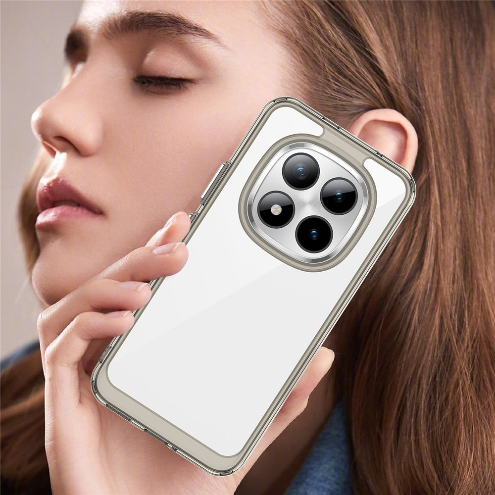 For Xiaomi Poco M8 Pro 5G / Redmi Note 15 Pro+ 5G (Global) Case TPU + Acrylic Protective Clear Phone Cover - Transparent Grey