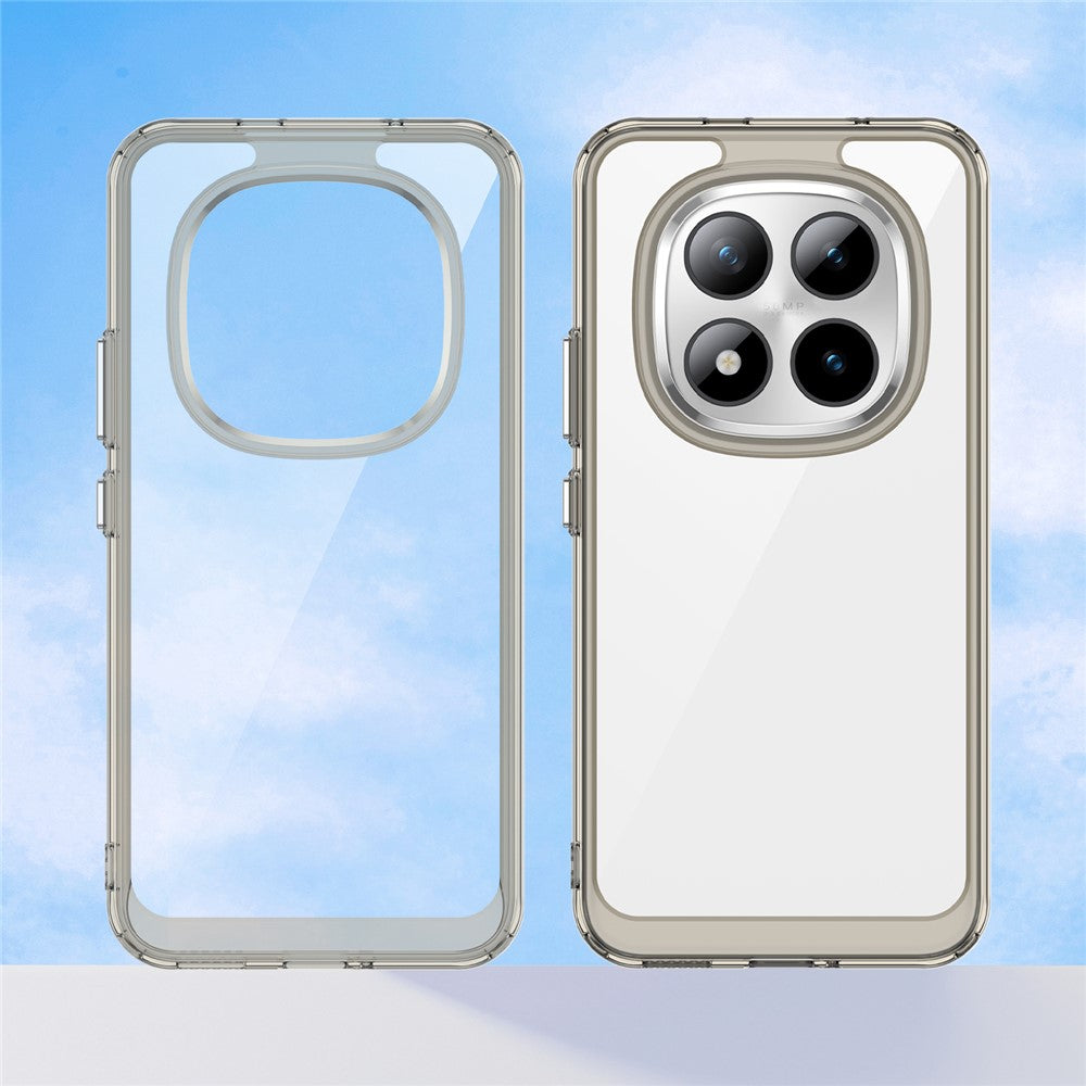 For Xiaomi Poco M8 Pro 5G / Redmi Note 15 Pro+ 5G (Global) Case TPU + Acrylic Protective Clear Phone Cover - Transparent Grey