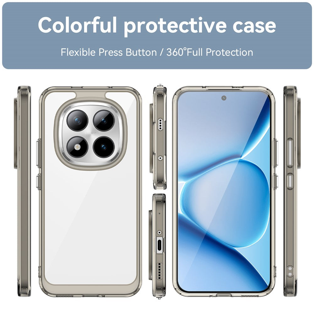 For Xiaomi Poco M8 Pro 5G / Redmi Note 15 Pro+ 5G (Global) Case TPU + Acrylic Protective Clear Phone Cover - Transparent Grey