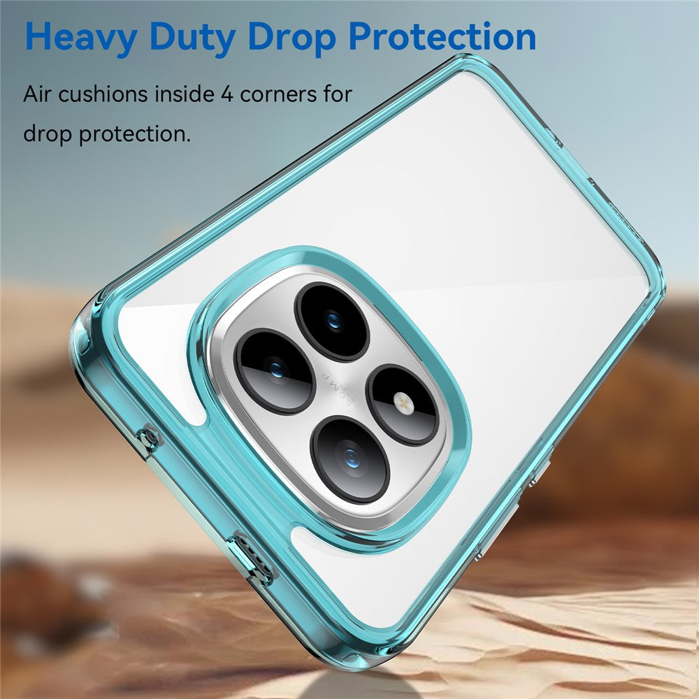For Xiaomi Poco M8 Pro 5G / Redmi Note 15 Pro+ 5G (Global) Case TPU + Acrylic Protective Clear Phone Cover - Transparent Blue