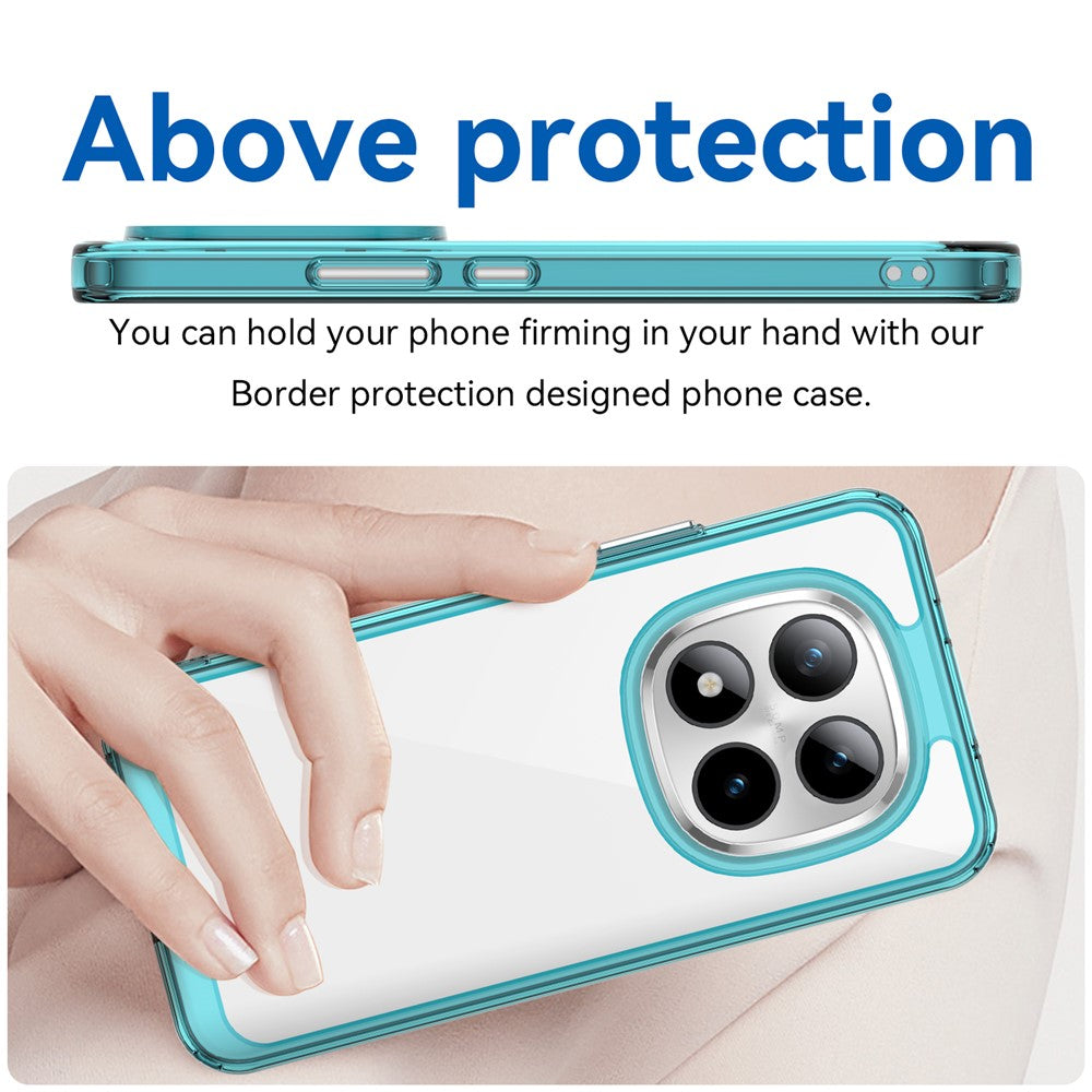 For Xiaomi Poco M8 Pro 5G / Redmi Note 15 Pro+ 5G (Global) Case TPU + Acrylic Protective Clear Phone Cover - Transparent Blue