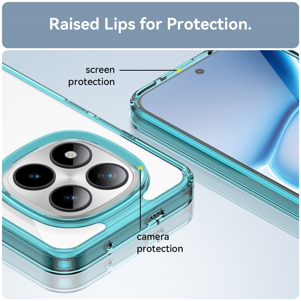 For Xiaomi Poco M8 Pro 5G / Redmi Note 15 Pro+ 5G (Global) Case TPU + Acrylic Protective Clear Phone Cover - Transparent Blue