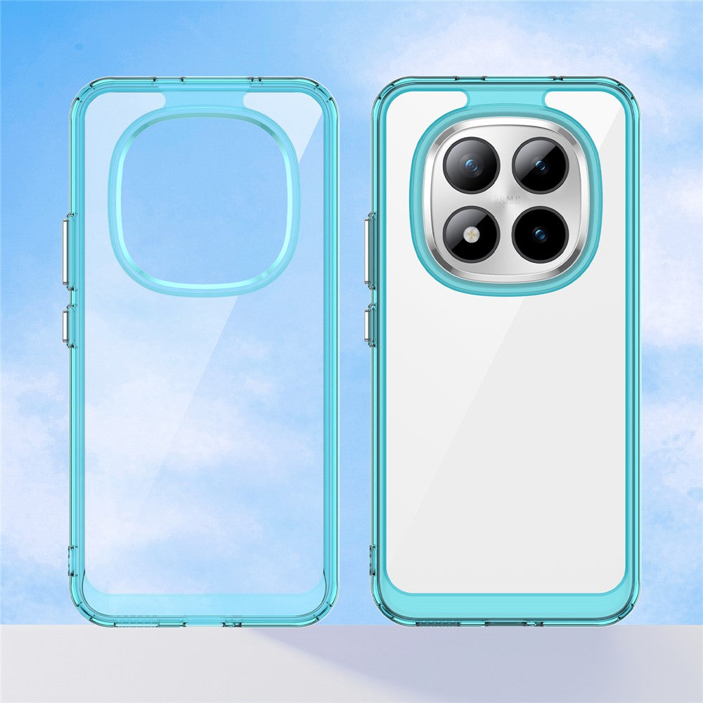 For Xiaomi Poco M8 Pro 5G / Redmi Note 15 Pro+ 5G (Global) Case TPU + Acrylic Protective Clear Phone Cover - Transparent Blue