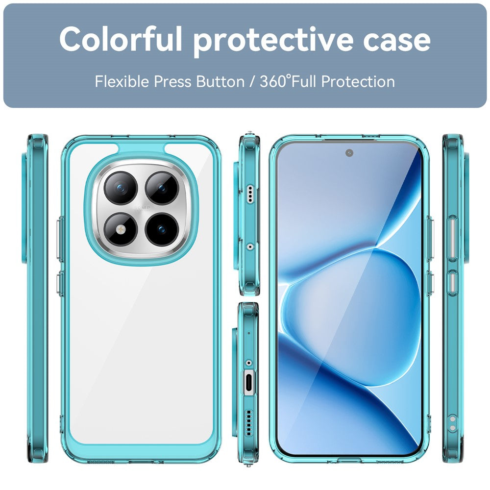 For Xiaomi Poco M8 Pro 5G / Redmi Note 15 Pro+ 5G (Global) Case TPU + Acrylic Protective Clear Phone Cover - Transparent Blue